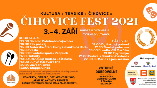 Čihovice Fest 2021 – oslava dožínek s festivalem
