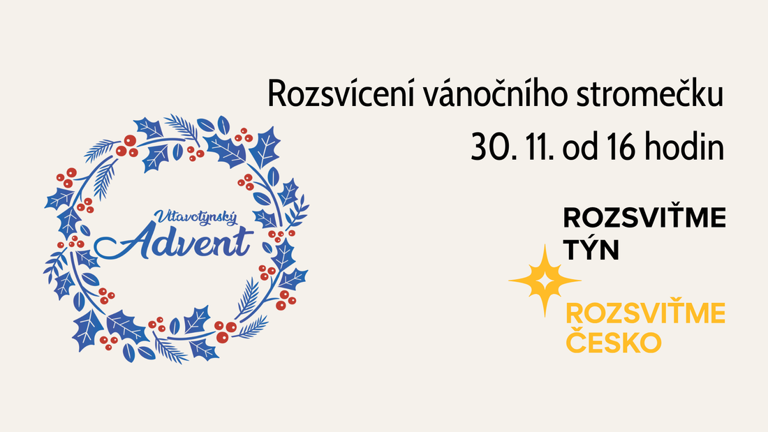 Rozsvícení týnského vánočního stromečku