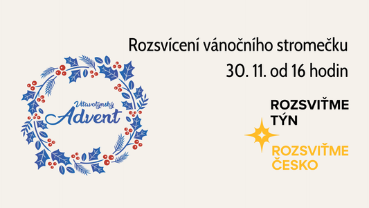 Rozsvícení týnského vánočního stromečku